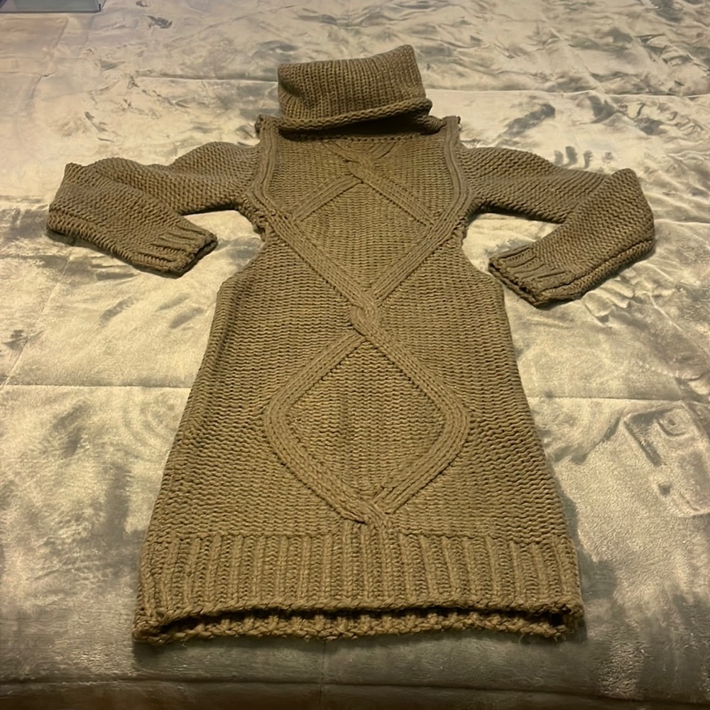 Rehab Cable Knit Sweater Dress with Shoulder and Side Cutouts